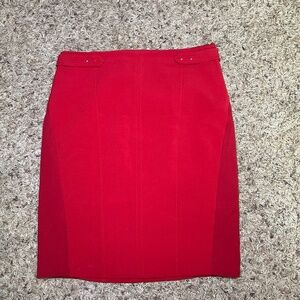 White House Black Market Red Pencil Skirt – Size 8
